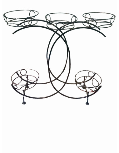 Кована підставка 5 горщиків Шанель середный кошик