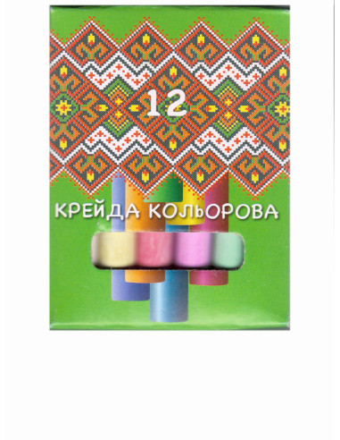 Крейда 12шт 6 кольорів