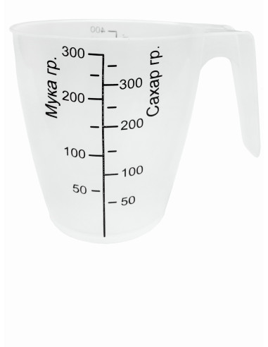 Кружка мерная 0,4л пищ прозрачная