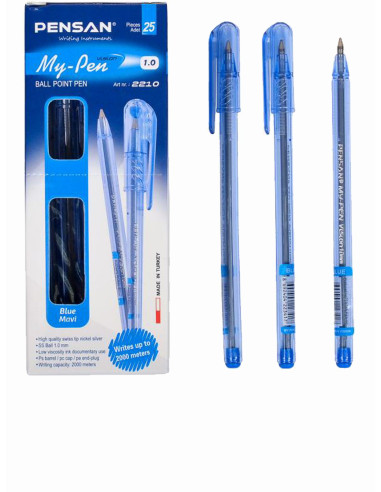 Ручка масляная синяя MY-PEN 2210 уп25шт